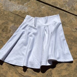 White skater skirt